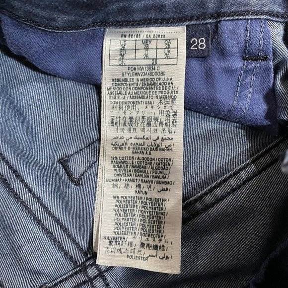 Guess USA Womens Size 28 (26x30 msrd) 1981 Skinny High Rise Stretch Blue Jeans - Picture 11 of 12